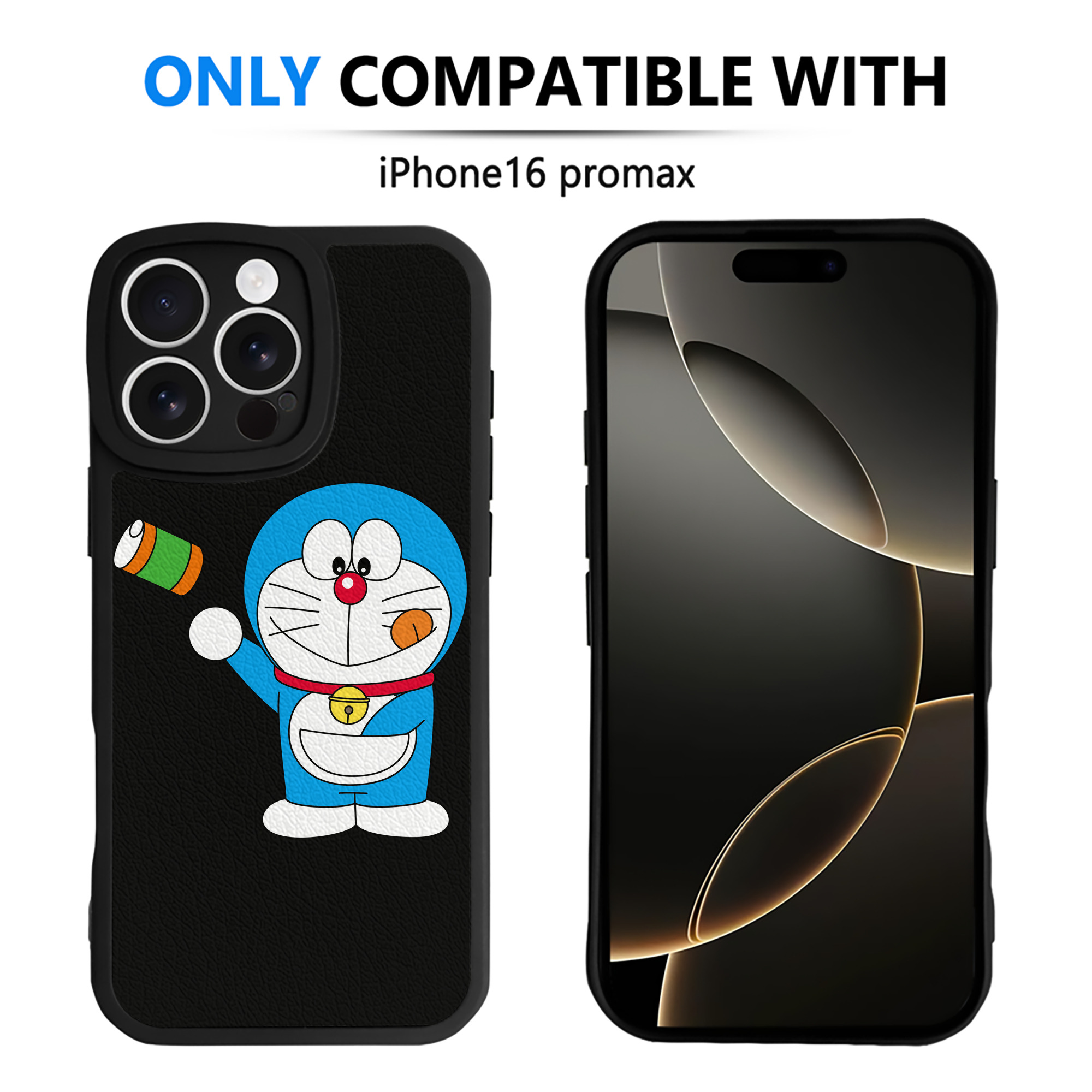 （画像用） ドラえもん Doraemon 【iPhone 16シリーズ対応】シリコンスマホケース（レザー調） 材質：シリコン